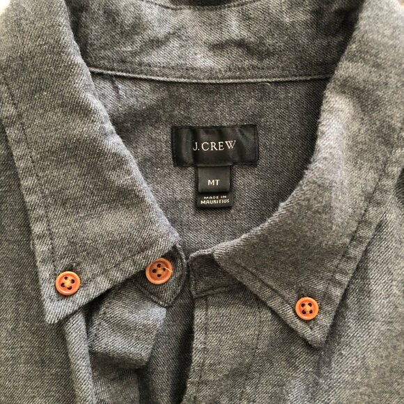 J. Crew Gray Shirt, Medium Tall - Picture 3 of 9